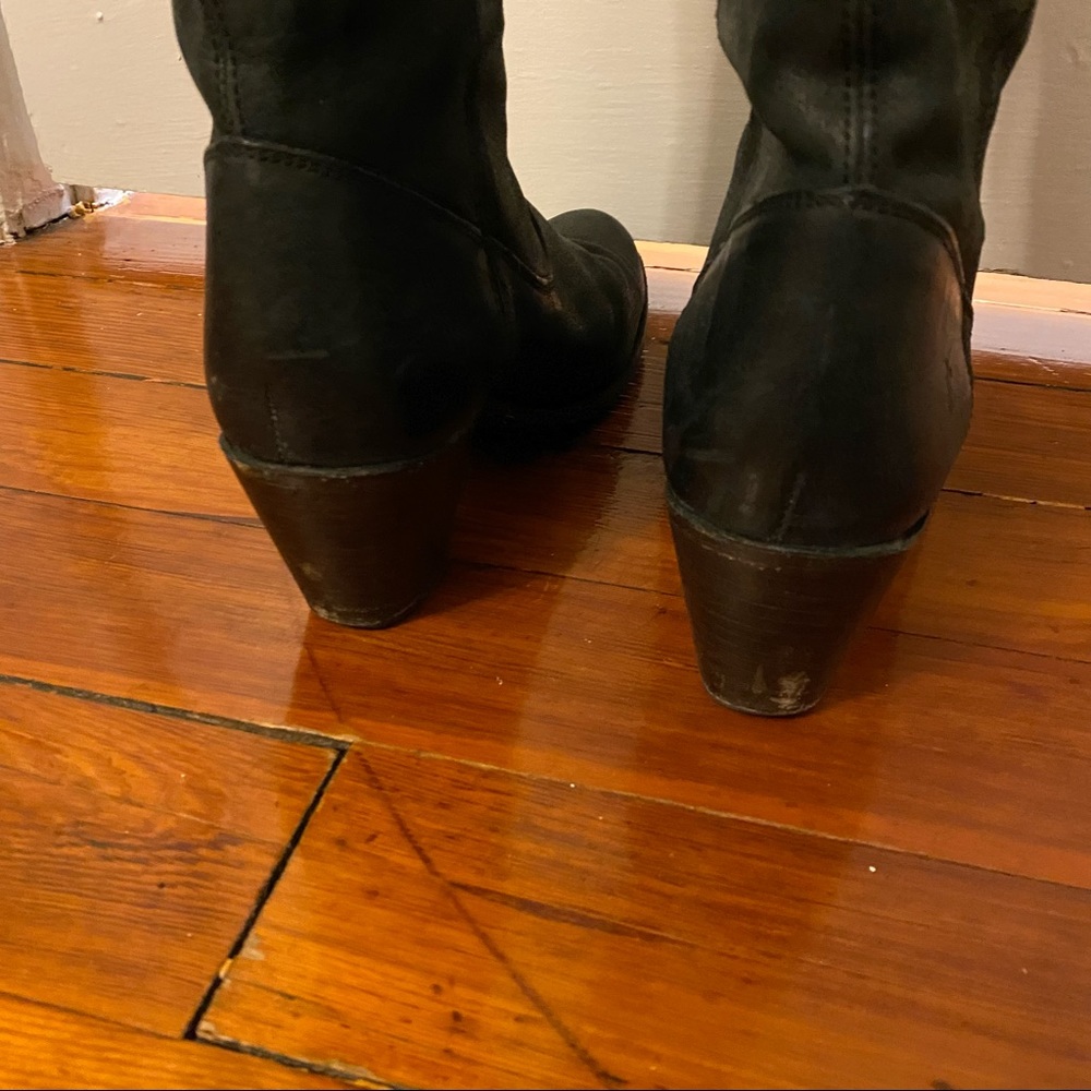 Frye Jackie Button Black Leather Boots 10 - Picture 6 of 11